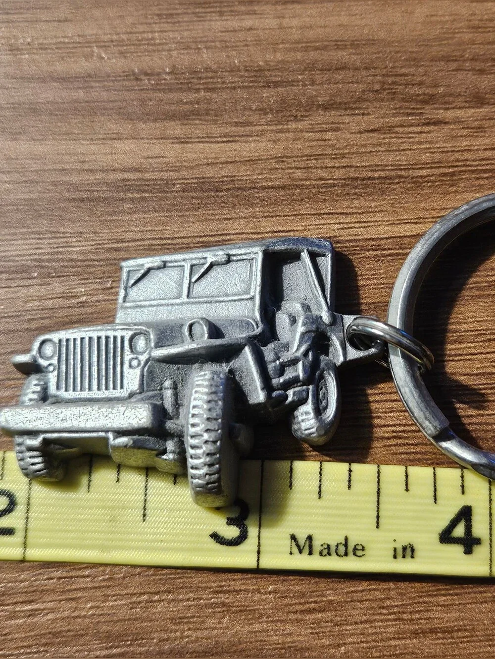Jeep Willys Genuine Pewter Bestop Vintage Keychain